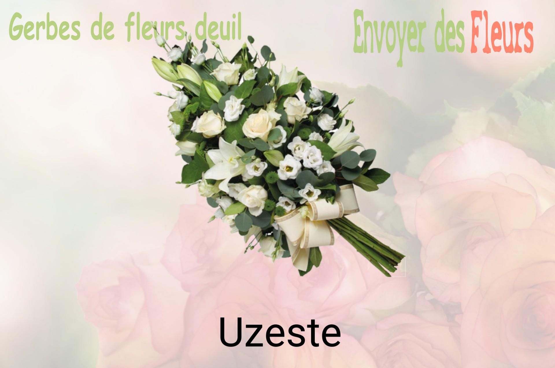 Gerbe de fleurs de deuil livrée à Uzeste